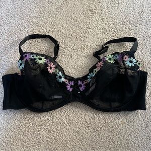 Mesh floral bra